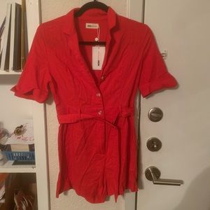 Womans fashion nova red romper